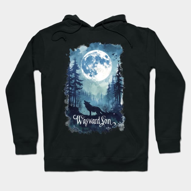 Hear the Call: A Lone Wolf Howls in the Wayward Son Forest Hoodie by Abystoic